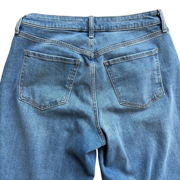 Old Navy Womens Curvy High-Waisted OG Loose Jeans Medium Wash Denim Sz 10 Petite - Picture 6 of 8